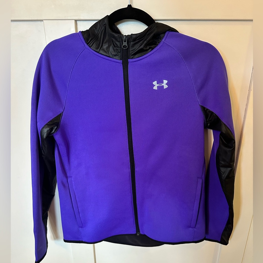 Under Armour Purple Hooded Zip up Size Youth Large